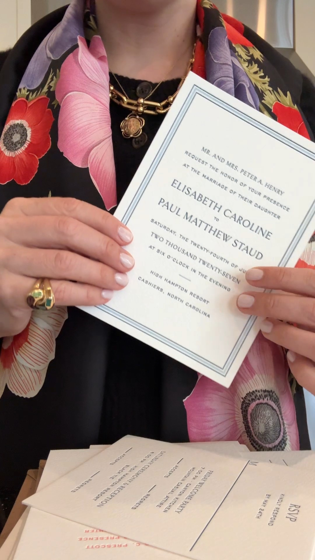 Wedding invite recommendations 

Pendant necklace is Aurelia Demark- linked in my ig and TikTok bios. 

#LTKWedding #LTKParties #LTKStyleTip