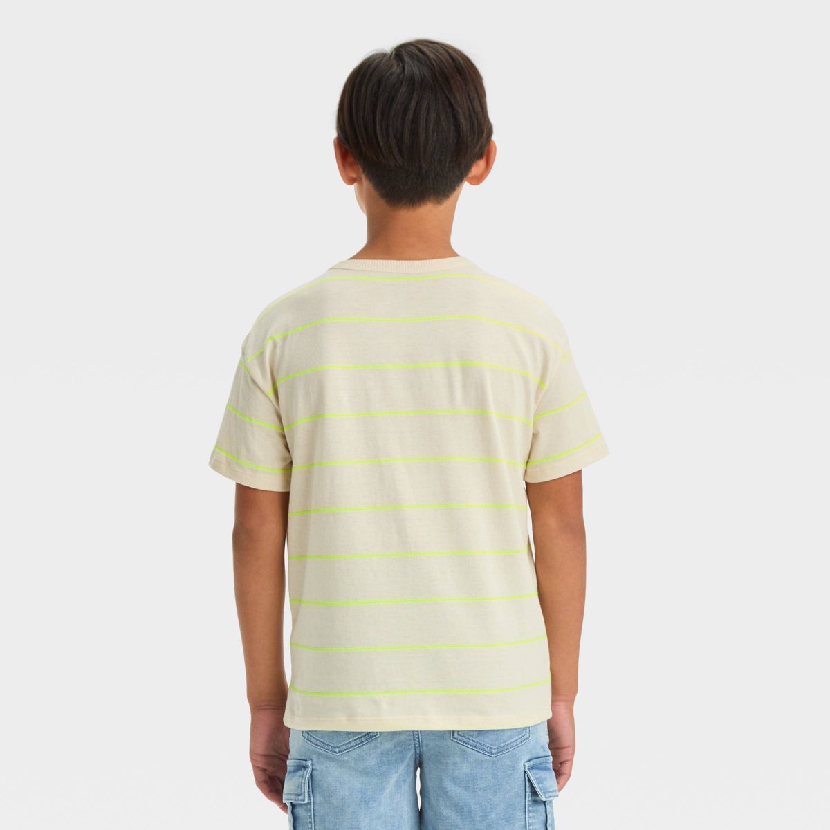 Boys' Short Sleeve Textured Striped T-Shirt - Cat & Jack™ | Target