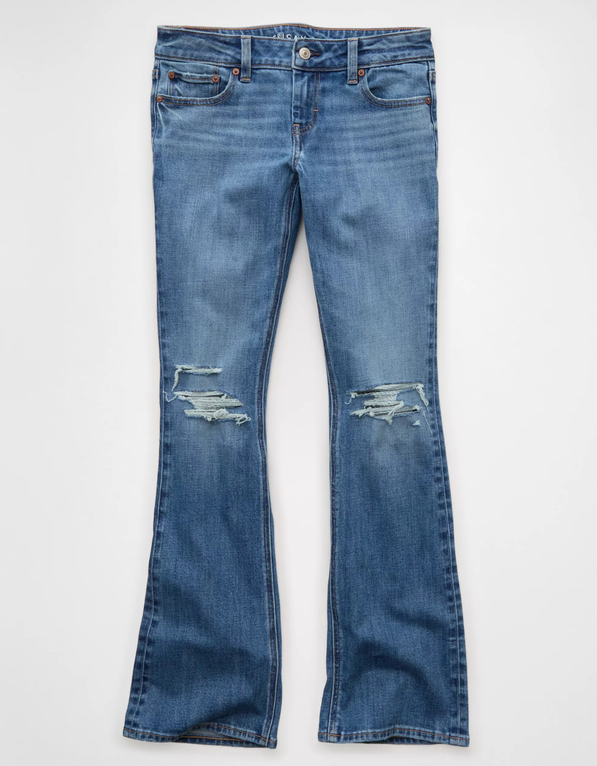 AE Stretch Super Low-Rise Kick Bootcut Jean | American Eagle Outfitters (US & CA)