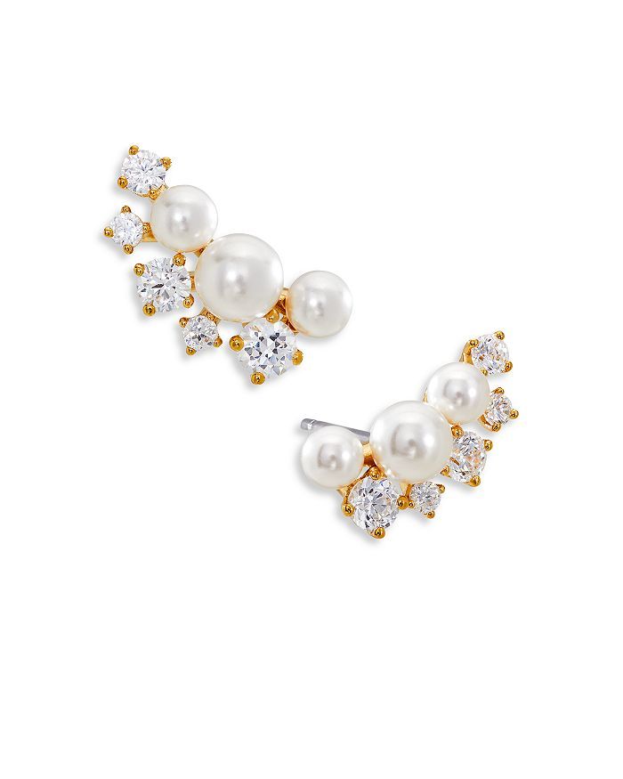 Camila Simulated Pearl Sparkle Cluster Earrings | Bloomingdale's (US)