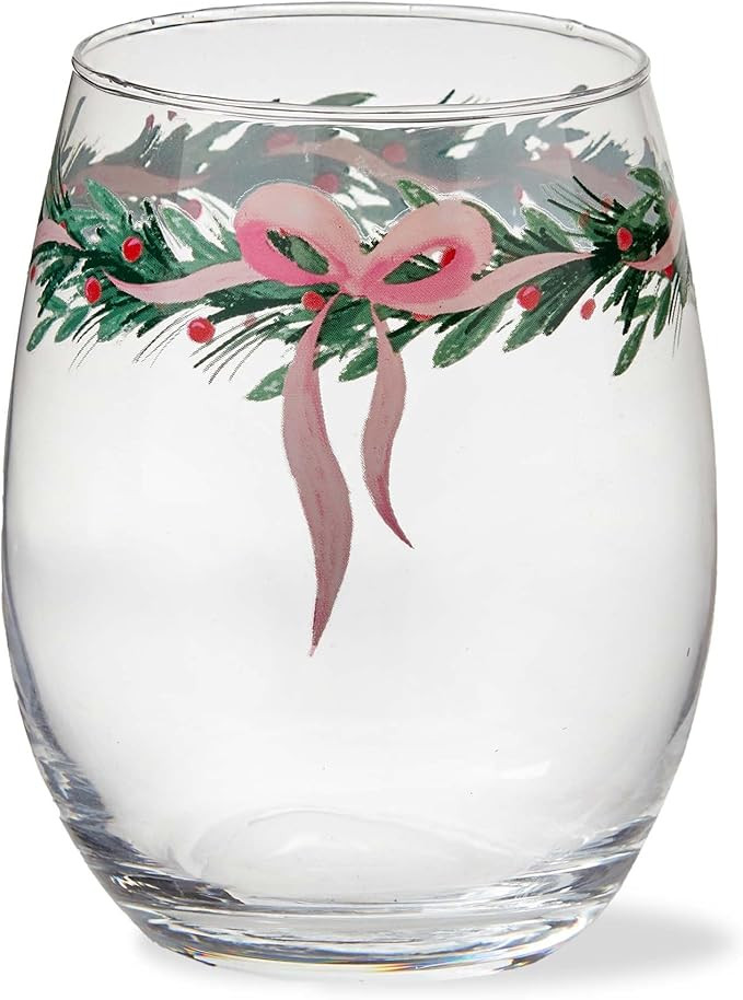 tag Very Merry Stemless Wine Glass 18oz Dishwasher Safe Multicolor Drinkware for Christmas Bar Us... | Amazon (US)