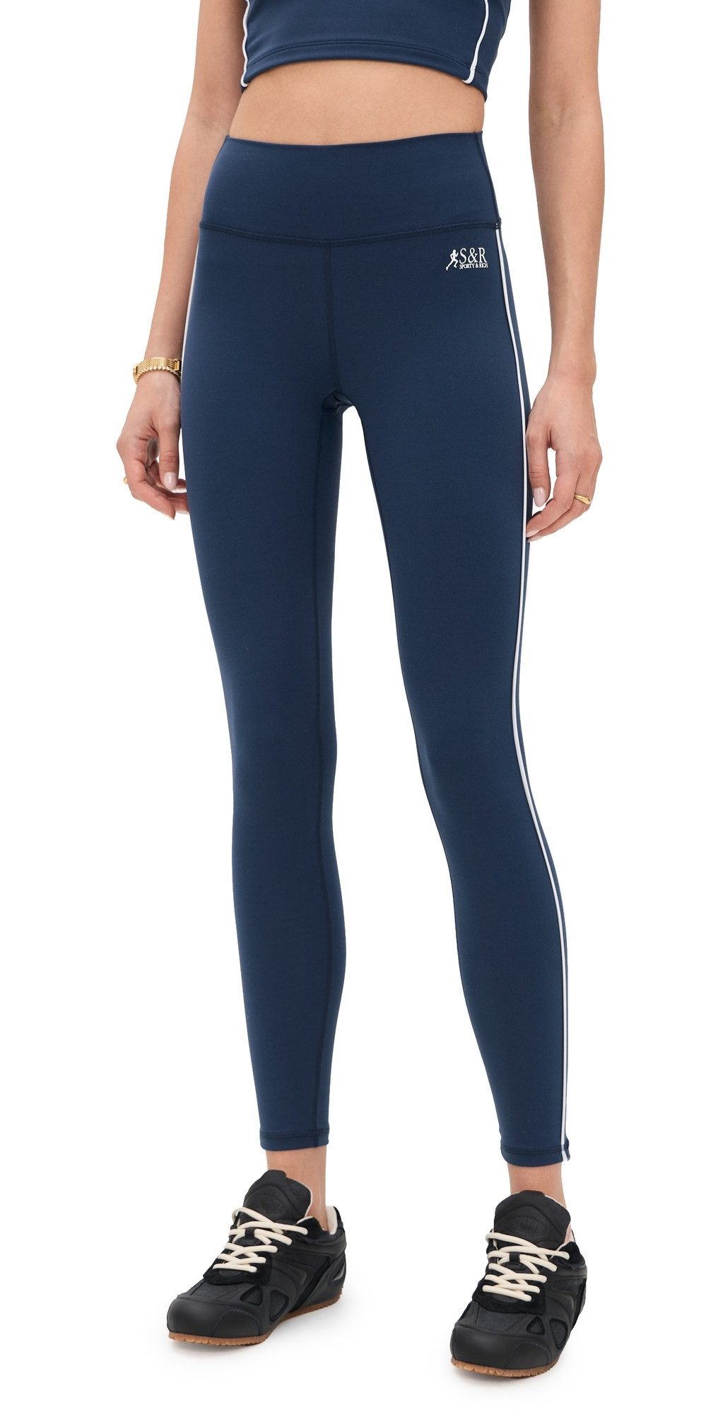 Sporty & Rich SR Runner Leggings Light Navy S | Shopbop