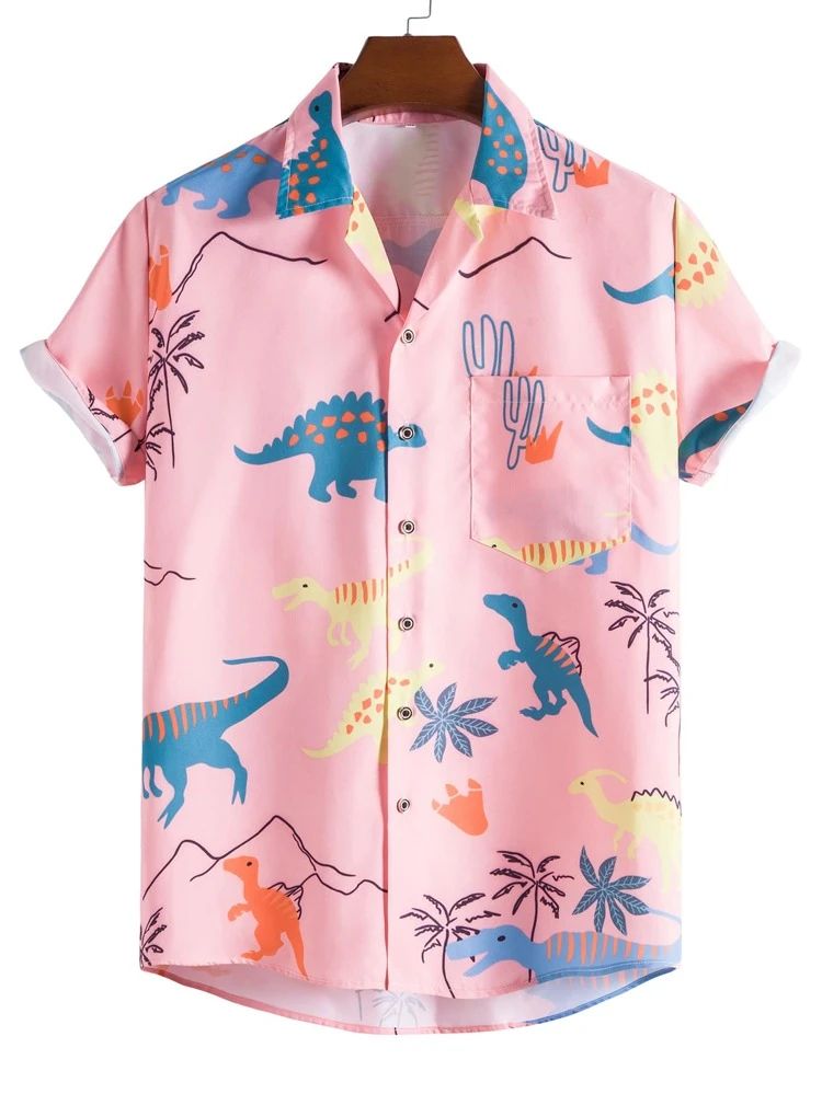 Men Random Dinosaur Print Shirt | SHEIN