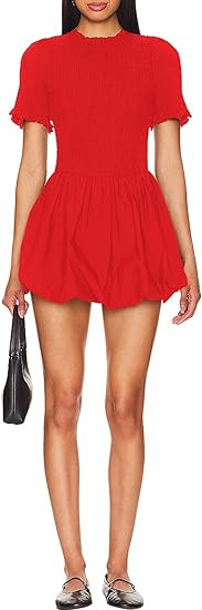 LuFeng Womens Short Sleeve Cut Out Bubble Tank Dress Mock Neck Ruffle Y2k Mini Bodycon Party Club... | Amazon (US)