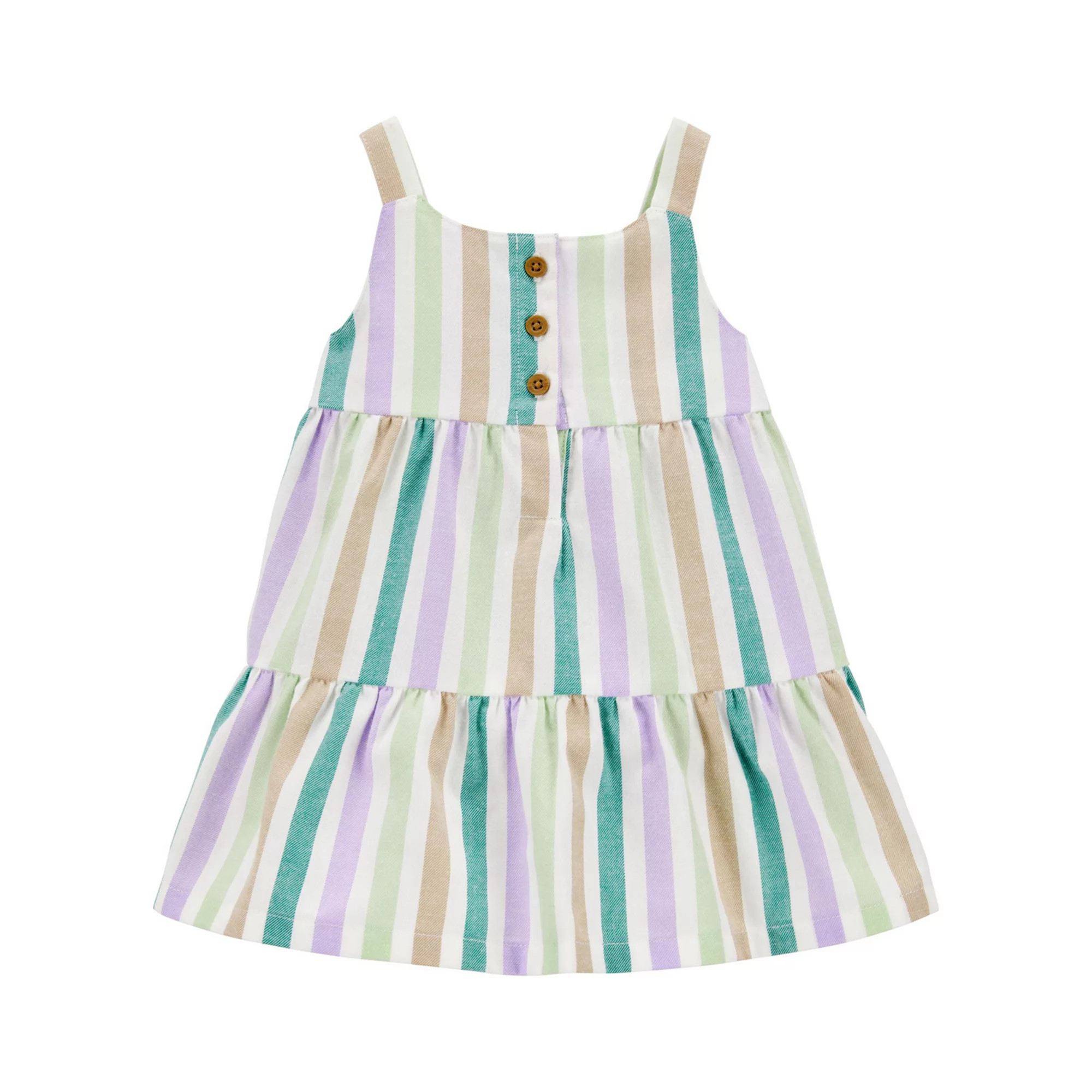 Baby Girl Carter's Tiered Striped Dress | Kohl's