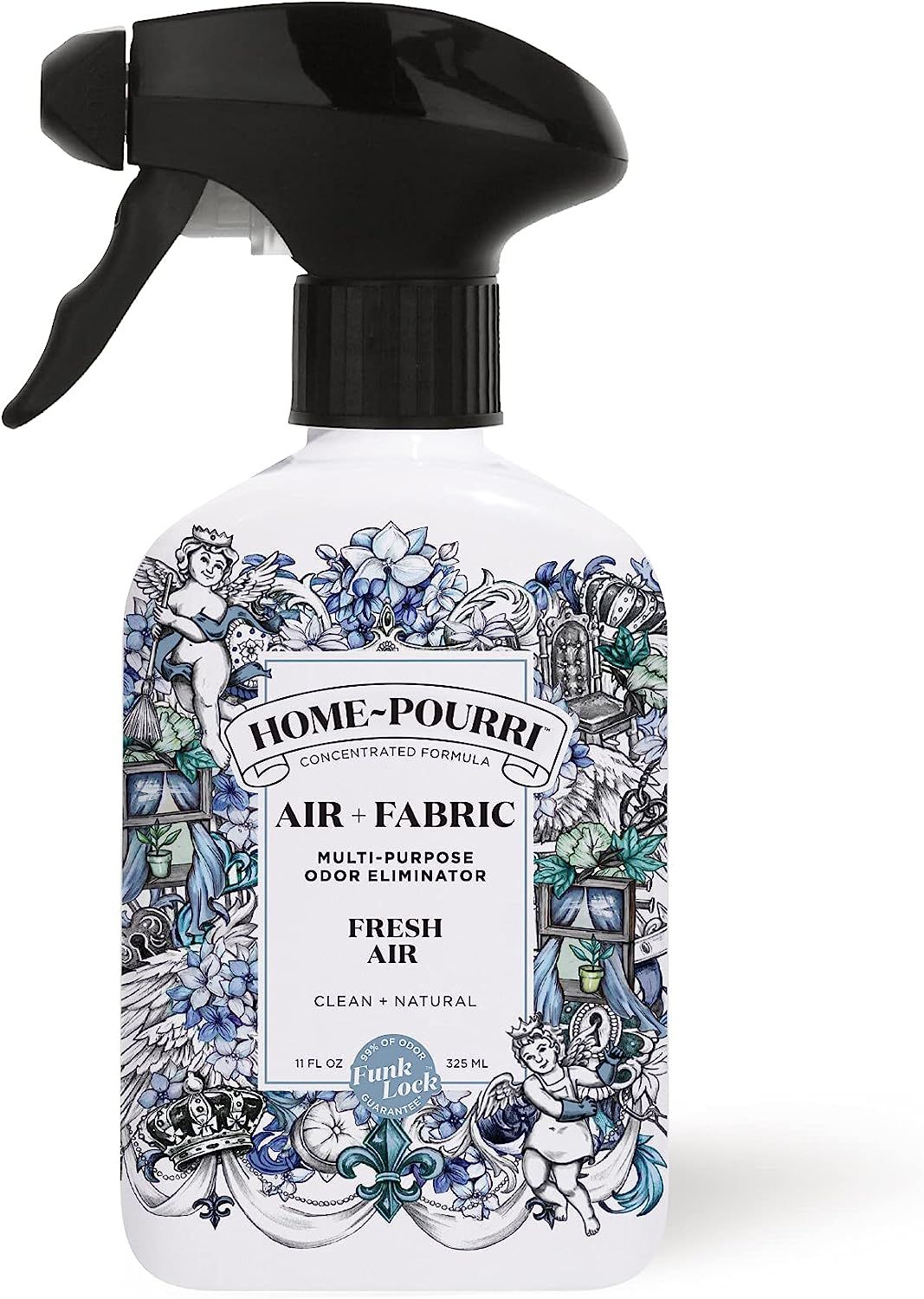 Poo-Pourri Home~Pourri Air + Fabric Multi-Purpose Odor Eliminator, Fresh Air, Jasmine and Mint Sc... | Amazon (US)