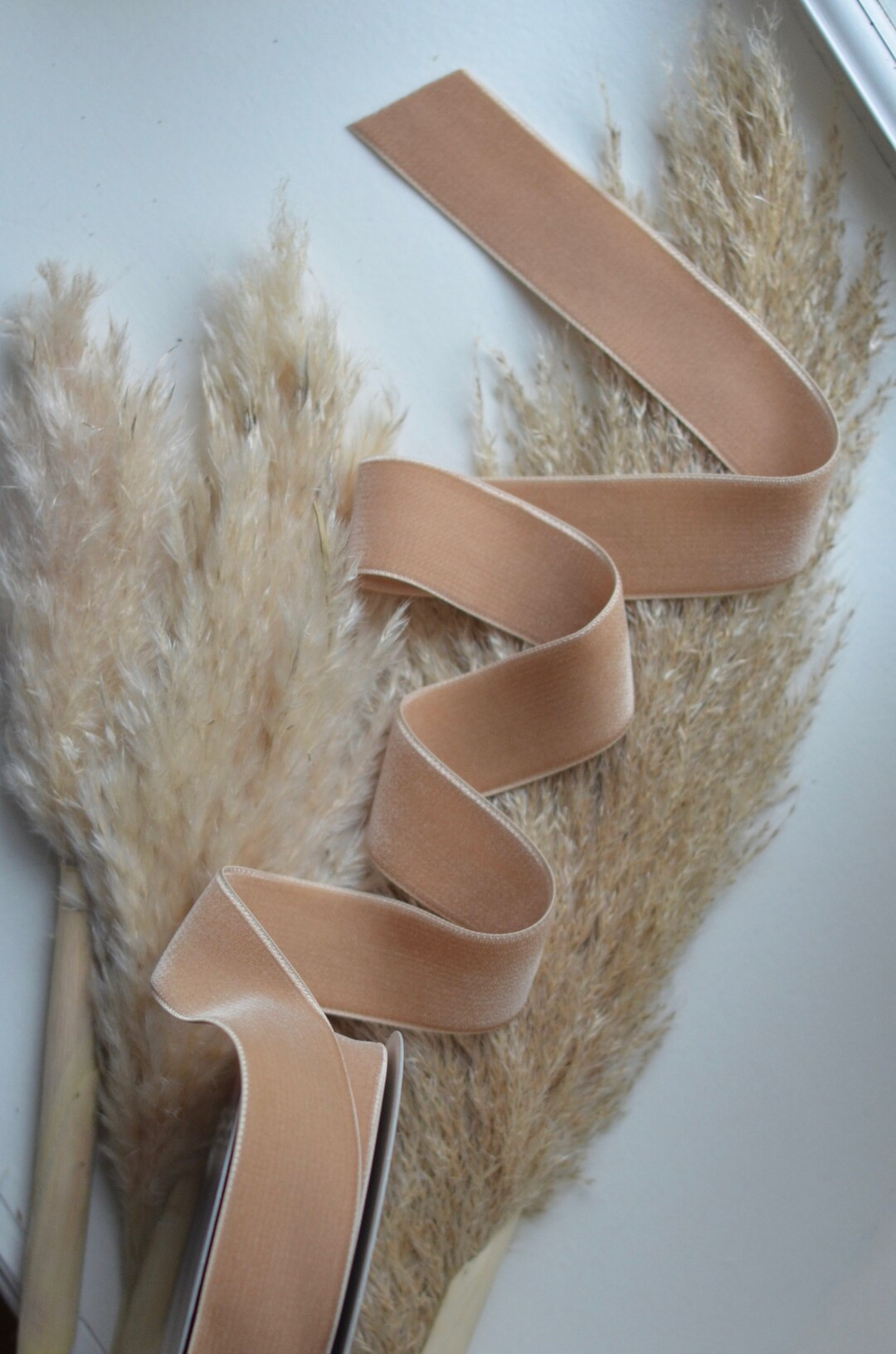 beige double sided japanese 1 1/2" velvet | Etsy (US)