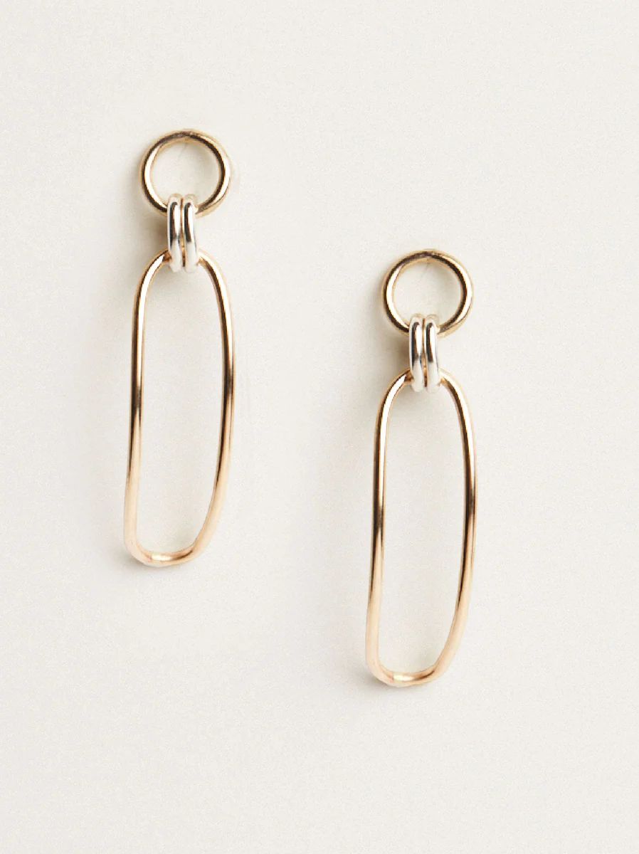 Date Night Two-Tone Drop Earrings | ABLE Clothing
