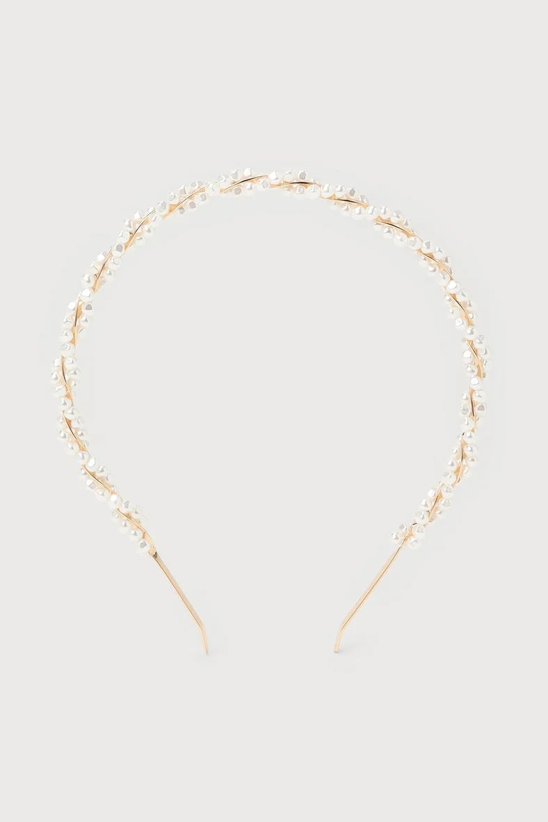 Finding Elegance Gold Pearl Headband | Lulus (US)