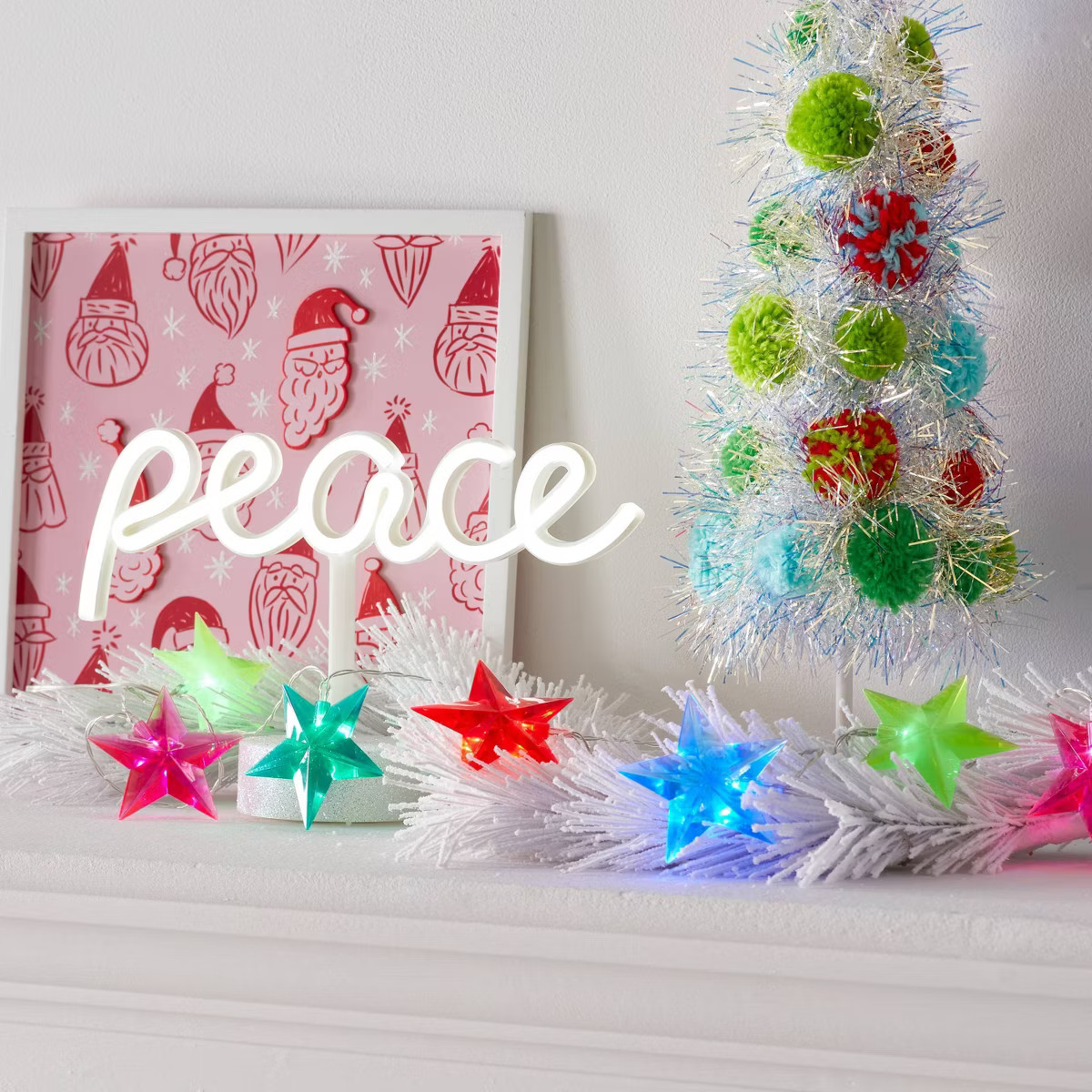 10ct LED Dewdrop Star Christmas Indoor Outdoor Novelty String Lights Multicolor with Clear Wire -... | Target