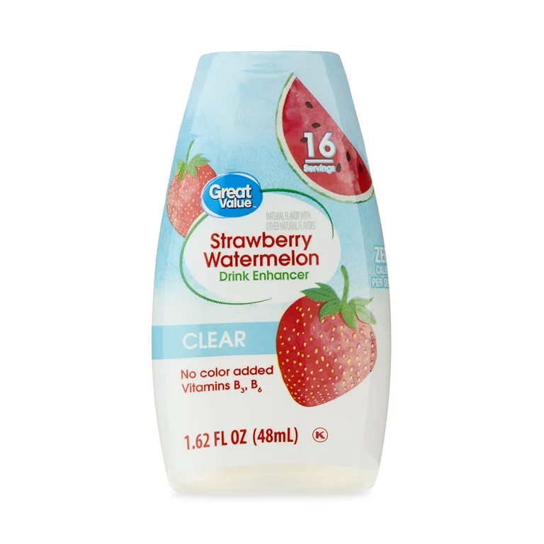 Great Value Simply Clear Liquid Drink Enhancer, Strawberry Watermelon, 1.62 fl oz | Walmart (US)