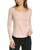 Theory Women's Long Sleeve Scoop Tiny Tee, Pink Salt, XL | Amazon (US)