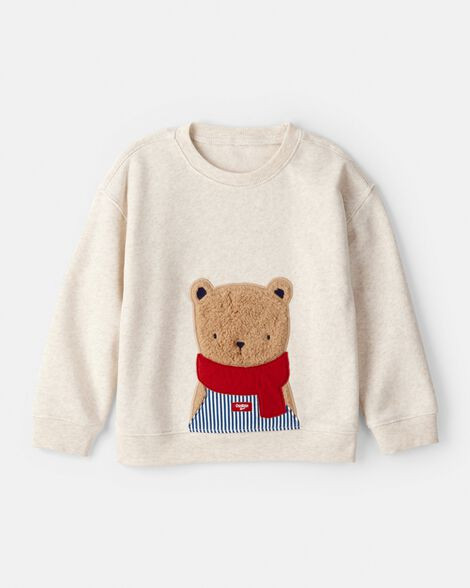 Toddler 'Josh B'gosh' Bear Fleece Sweatshirt - Heather Cream | Carter's Inc