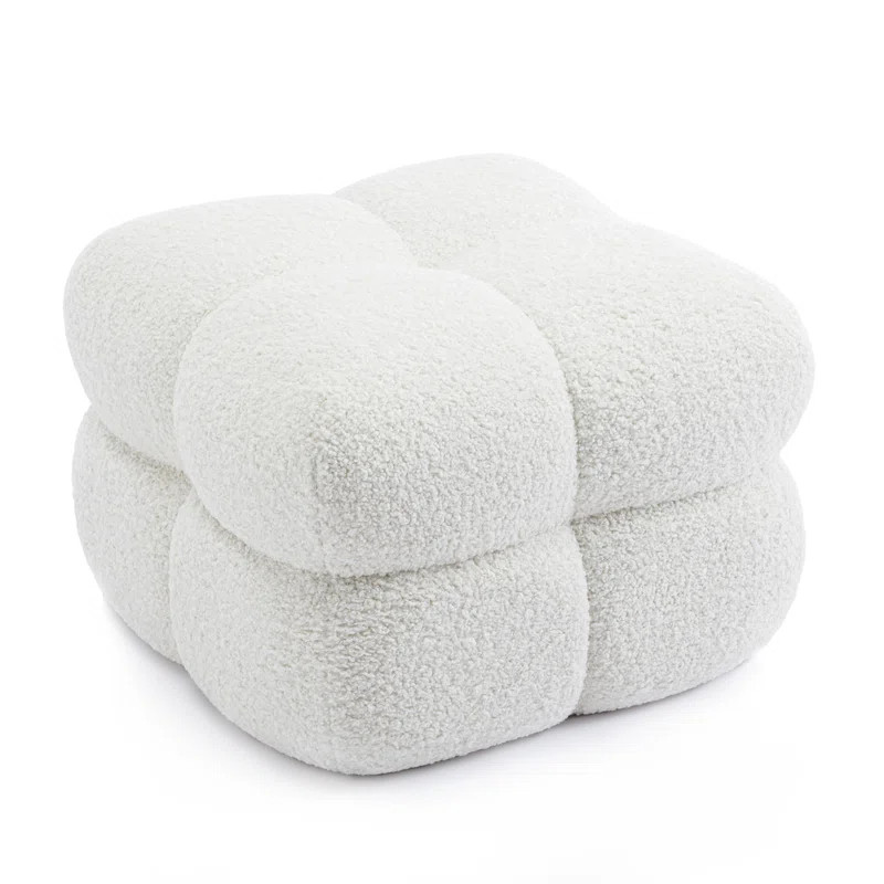 Robertas 20.9'' Wide Sherpa Ottoman | Wayfair North America