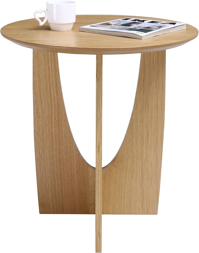 Get Set Style Round End Table Accent Side Table Circle Wood Corner Table Small Modern Coffee Tabl... | Amazon (US)