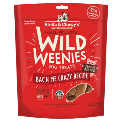 Stella & Chewy's Wild Weenies Pork, Bacon and Beef Flavor Chewy Dog Treats - 3oz | Target