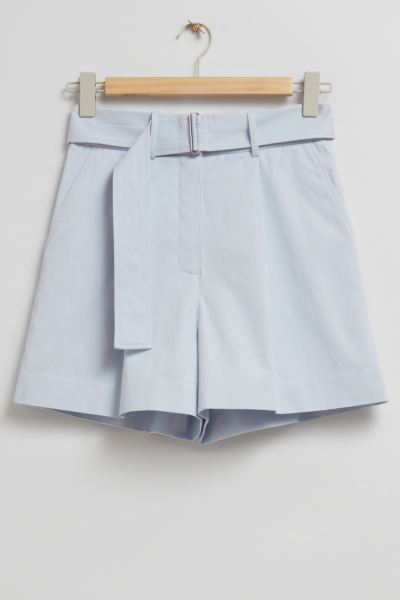 Belted Cotton Chino Shorts | H&M (UK, MY, IN, SG, PH, TW, HK)