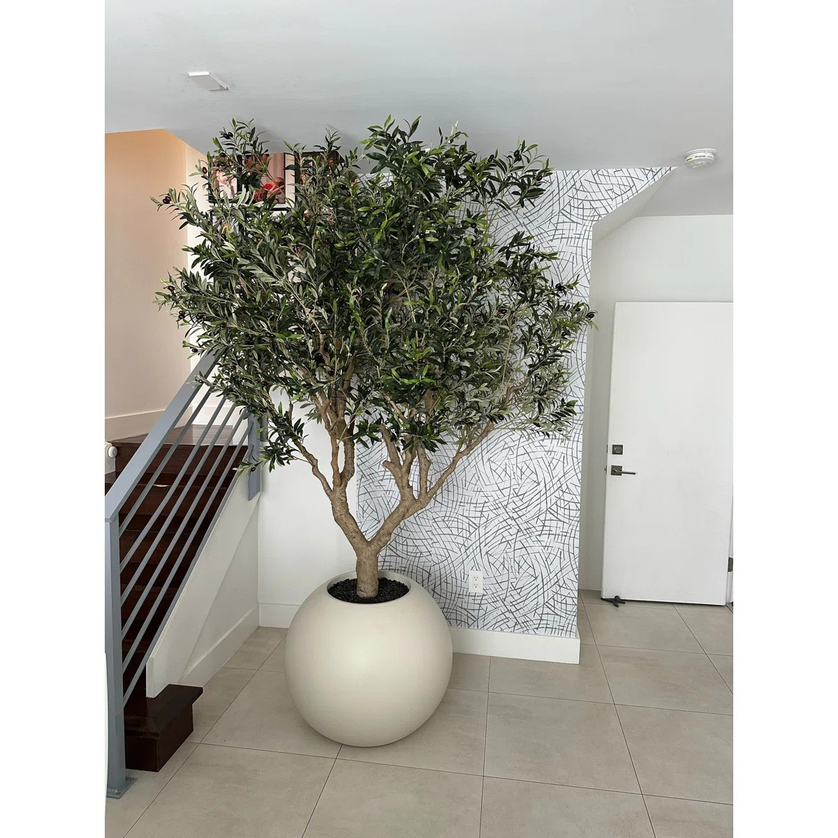 Artificial Olive Tree 30" Globe Planter | Wayfair North America