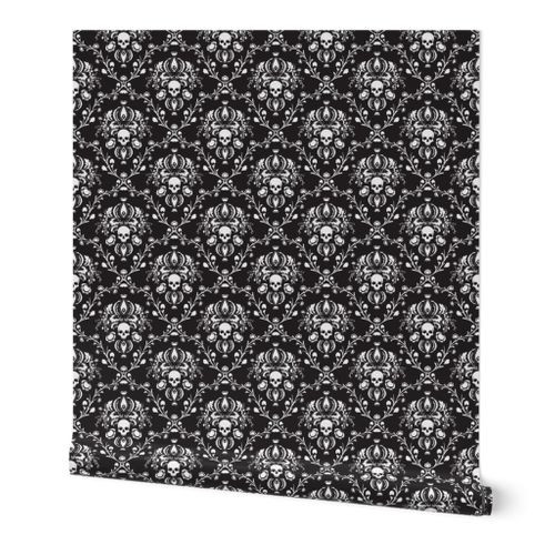 Black and White Skull Damask Wallpaper
byelizabeth
 | Spoonflower