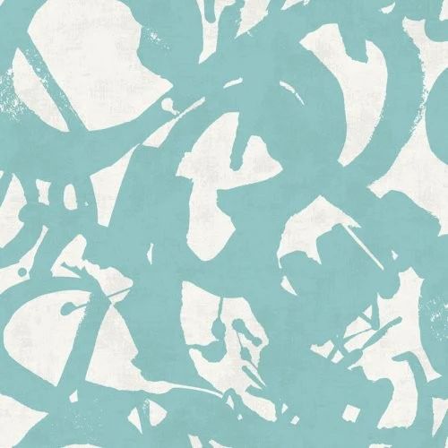 Seabrook Laverne Turquoise And White Wallpaper | DecoratorsBest