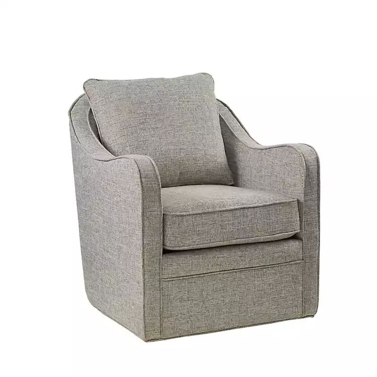 Olivia Oatmeal Swivel Accent Chair | Kirkland's Home