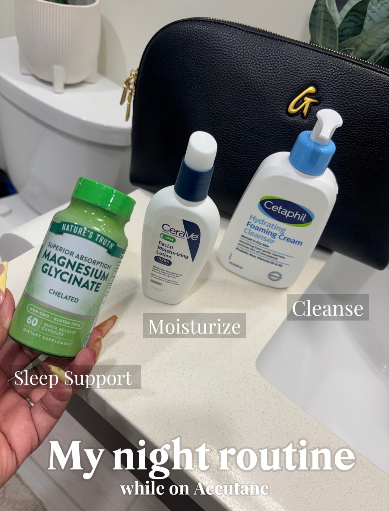 These three have been a part of my night routine lately.

Since being on Accutane, I have been keeping my skincare simple and gentle. This cleanser and moisturizer have been helping me stay hydrated without irritating my skin, which has been really important for me.

I have also been taking magnesium glycinate at night to help me wind down and get better sleep.

It is a very simple nighttime routine, but it has been working for me, especially focusing on hydration and taking care of my skin barrier.

Everything is linked on my LTK.


#LTKBeauty #LTKselfcare