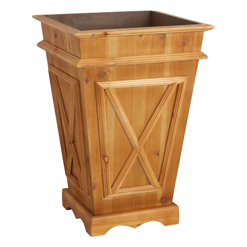 Providence Classic Natural Wood Planter, Large | At Home