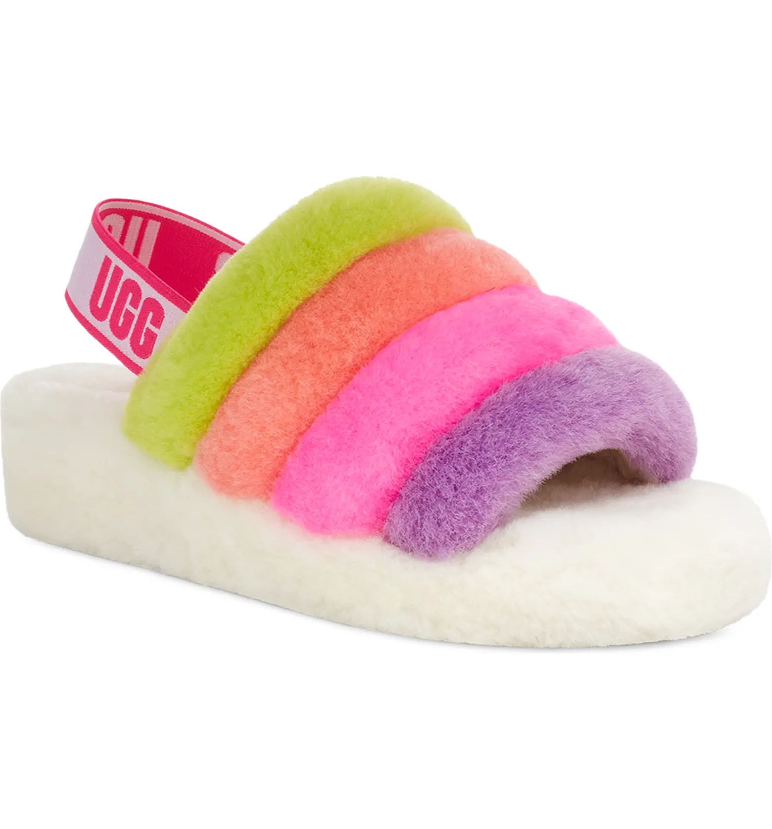 Fluff Yeah Genuine Shearling Slingback Sandal | Nordstrom