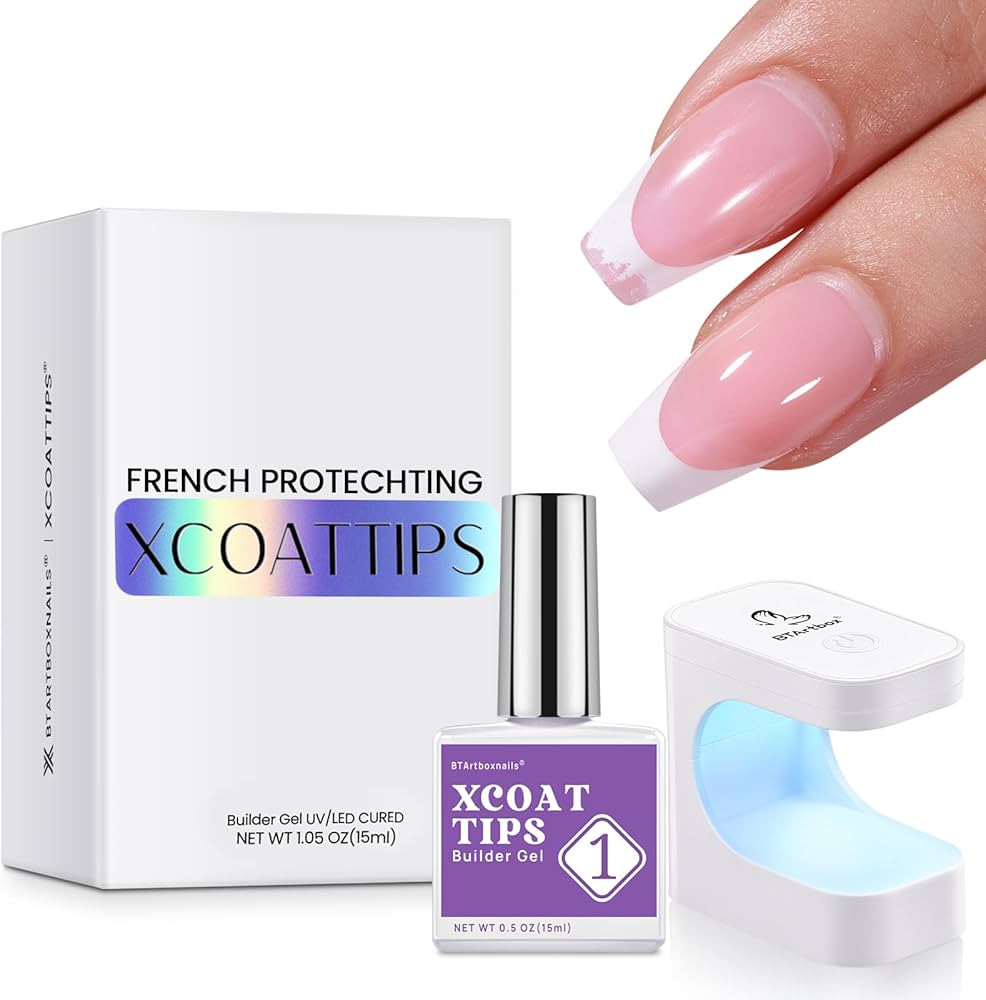 btartboxnails Builder Gel for Nails and Portable Nail Lamp Set, XCOATTIPS Protecting Duo | Amazon (US)
