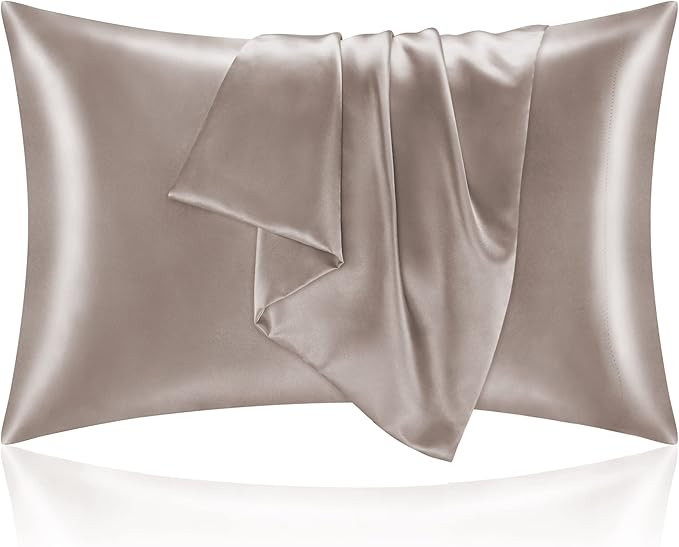BEDELITE Satin Silk Pillowcase for Hair and Skin, Rose Taupe Pillow Cases Standard Size Set of 2 ... | Amazon (US)
