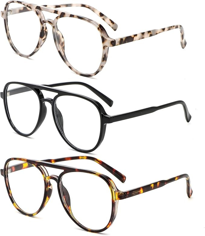 DXYXYO Retro Aviator Reading Glasses for Women, Mens Lightweight Blue Light Blocking Computer Rea... | Amazon (US)