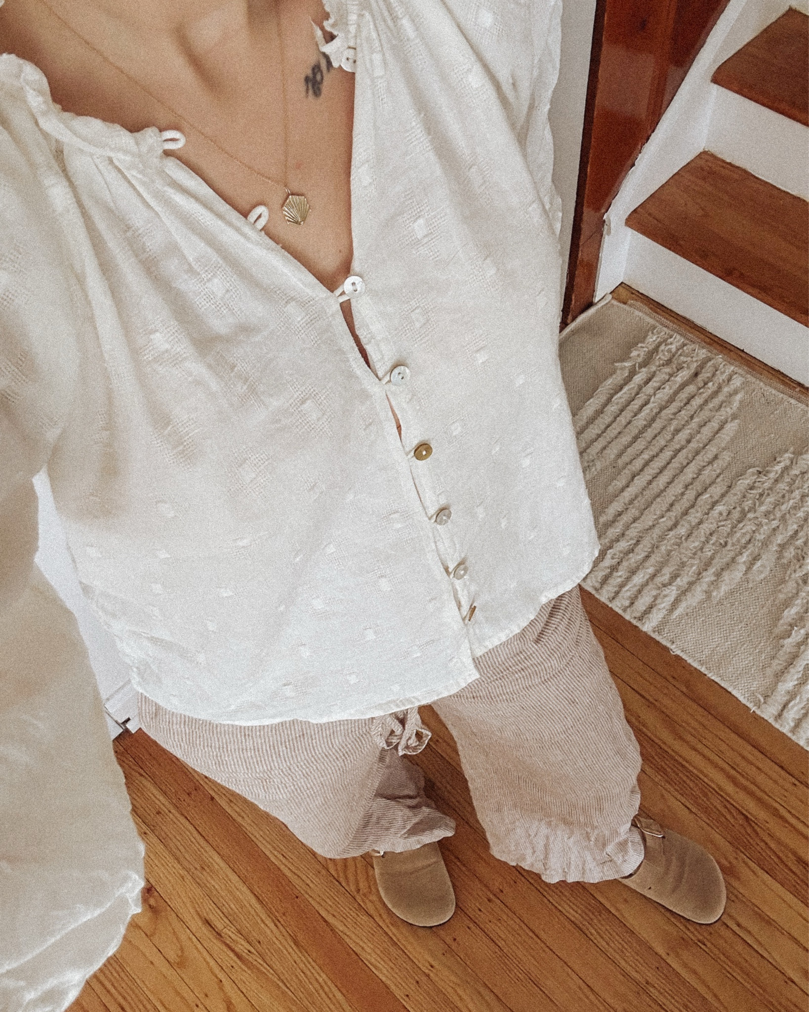 Cute Spring lounge outfit of the day.
Big buckle clogs linked below along with some similar tops and pants. Actual pants linked over on ShopMy.

#LTKSeasonal #LTKFindsUnder50 #LTKStyleTip