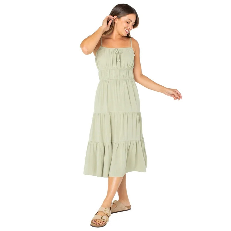 Celebrity Pink Juniors Tiered Tie Front Dress | Walmart (US)