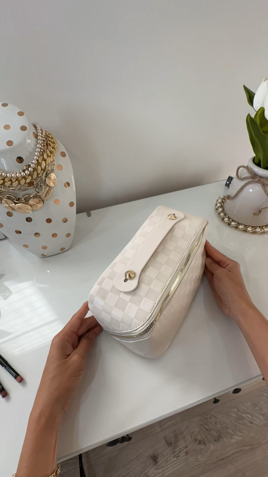 The most beautiful makeup bag or toiletries bag! I have everything I need to do my whole makeup in here. Including brushes! Great quality and so affordable! 
Adding most of the makeup too. 

#LTKbeauty #LTKVideo #LTKMostLoved