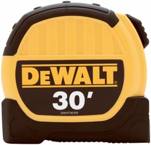 DeWalt DWHT36109 1-1/8" x 30 ft. Standard Tape Measure, Belt Clip, Yellow/Black | Amazon (US)