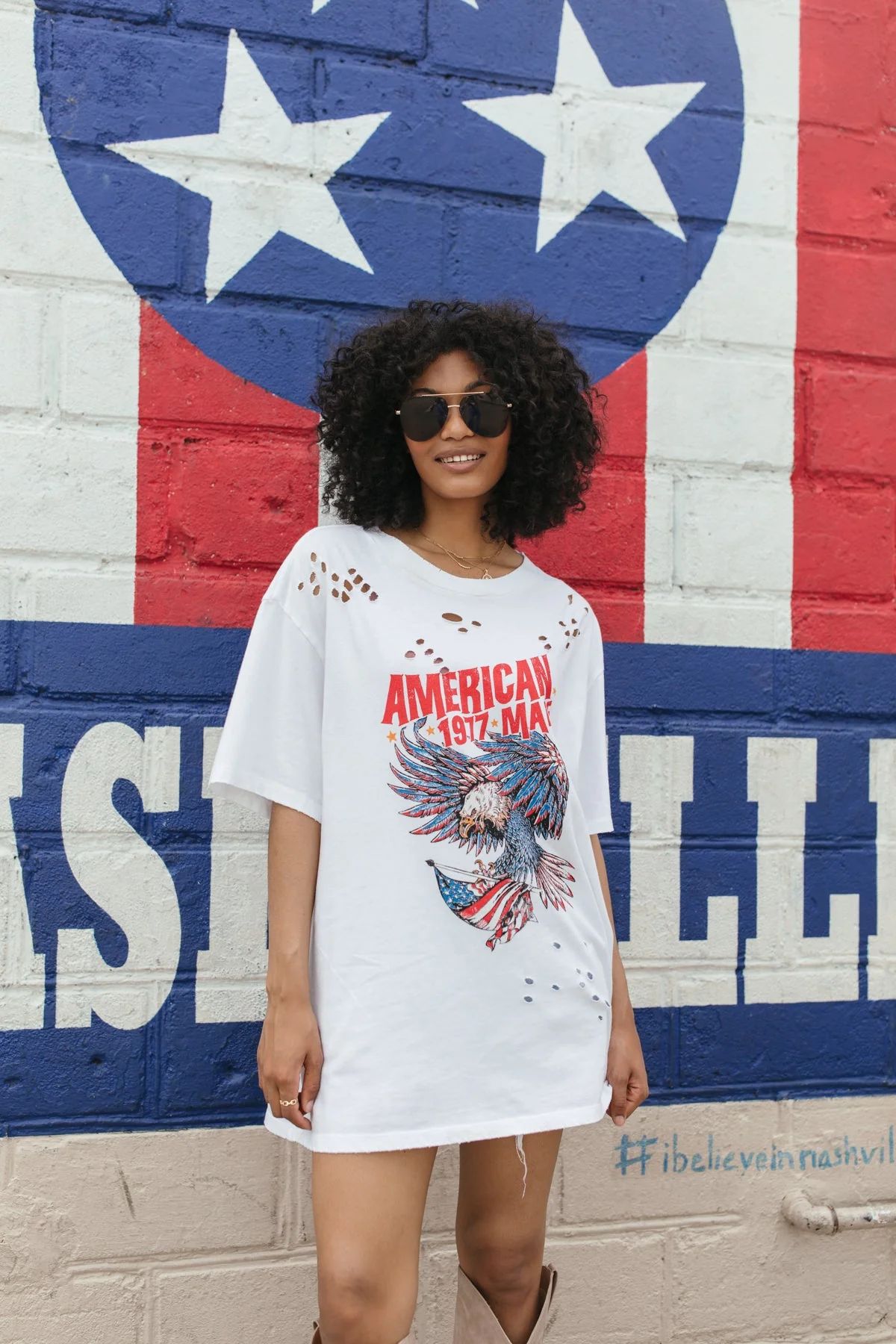 RESTOCK - American Made White Graphic Tee | The Post