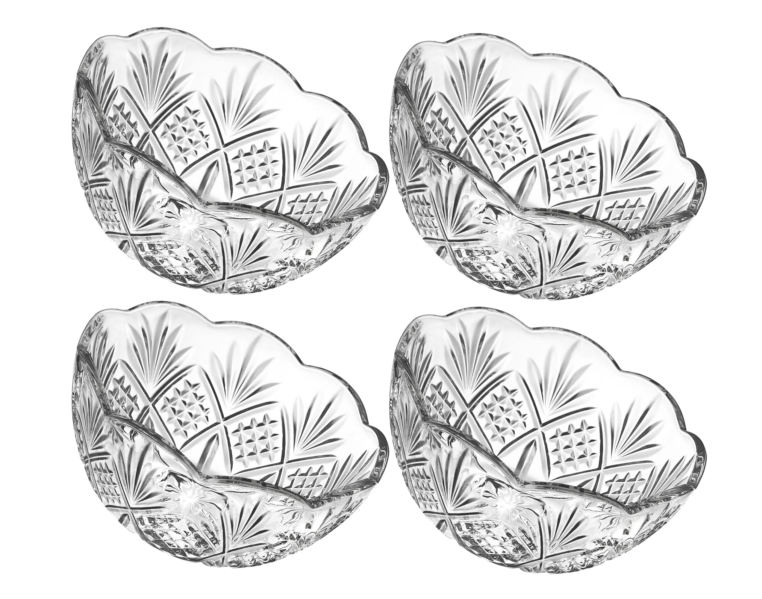 Dublin Crystal Dessert Bowls 3.5oz Set (Set of 4) | Wayfair North America