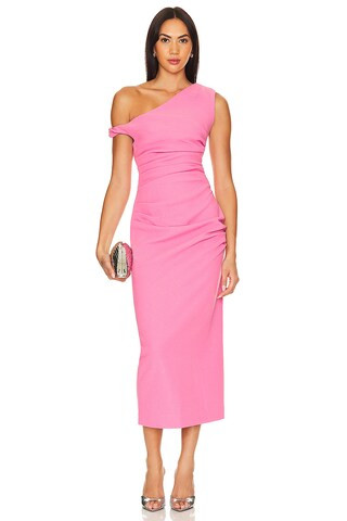 MISHA Alaska Midi Dress in Tulip from Revolve.com | Revolve Clothing (Global)