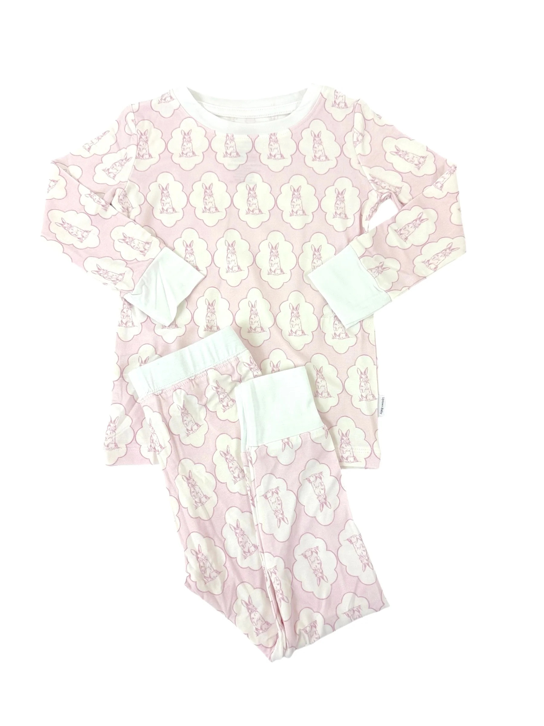 Pajama Set 2 Piece - Bunny 3T / Pink | The Uptown Baby