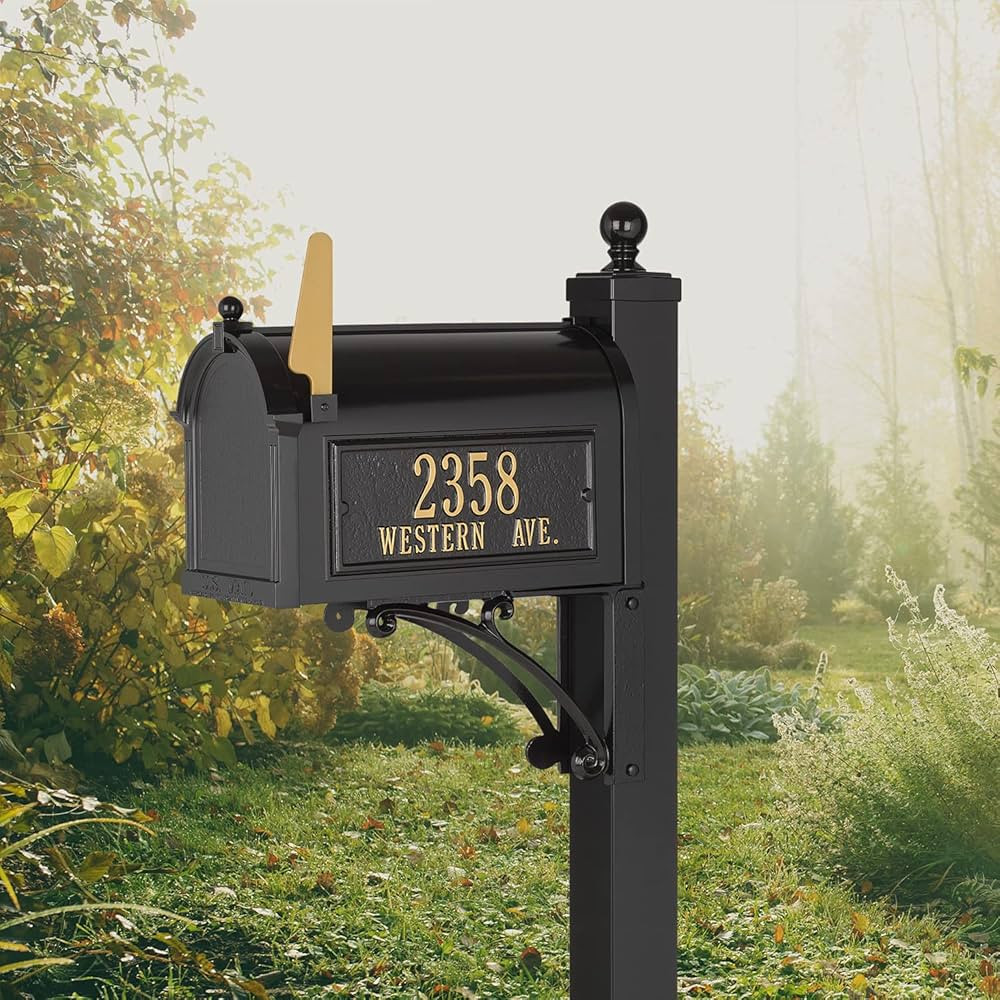 Whitehall Deluxe Streetside Mailbox Package,Black,Extra Large,70726 | Amazon (US)