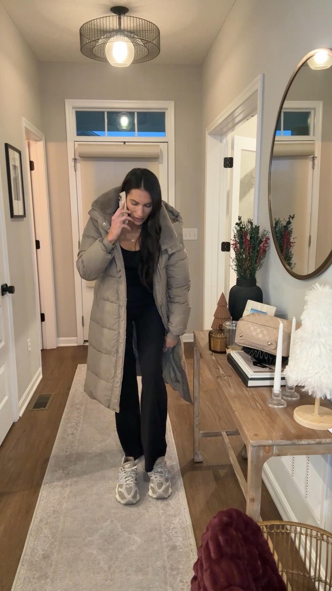 Reel outfit 
Size small in coat & top 
Size small long in pants 
I’m 5’9
New balance 9060 are mushroom / arid stone 
Abercrombie coat 


#LTKgrwm #LTKmomlife #LTKHoliday