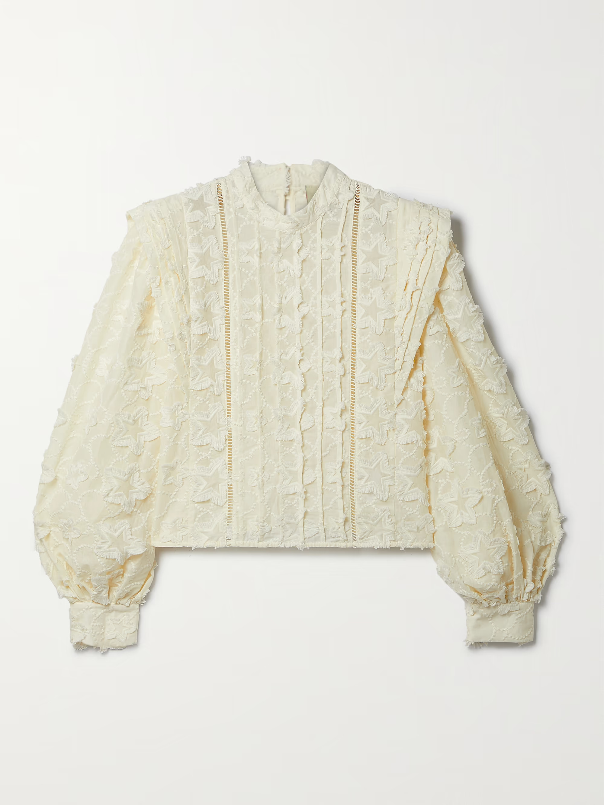 3D Star embroidered cotton blouse | NET-A-PORTER (US)