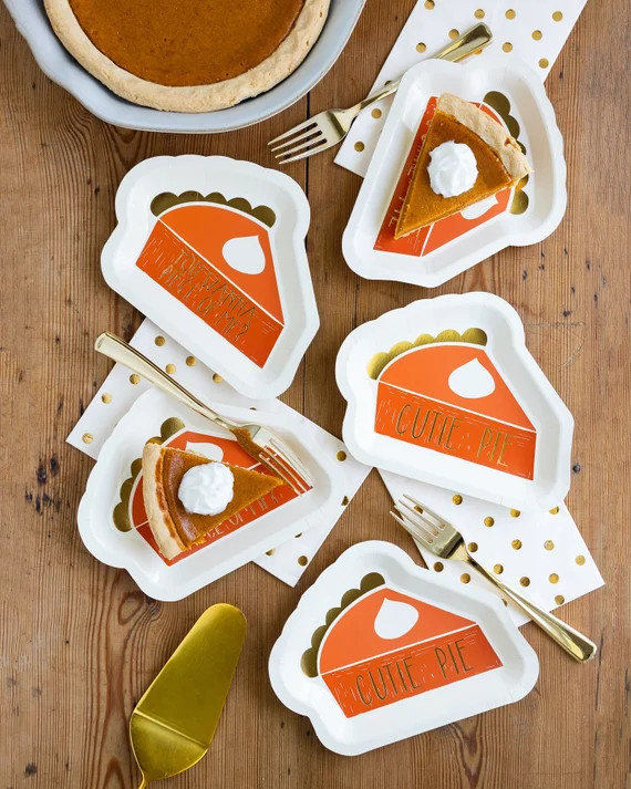 Cutie Pie - Thanksgiving Plates | Etsy (US)