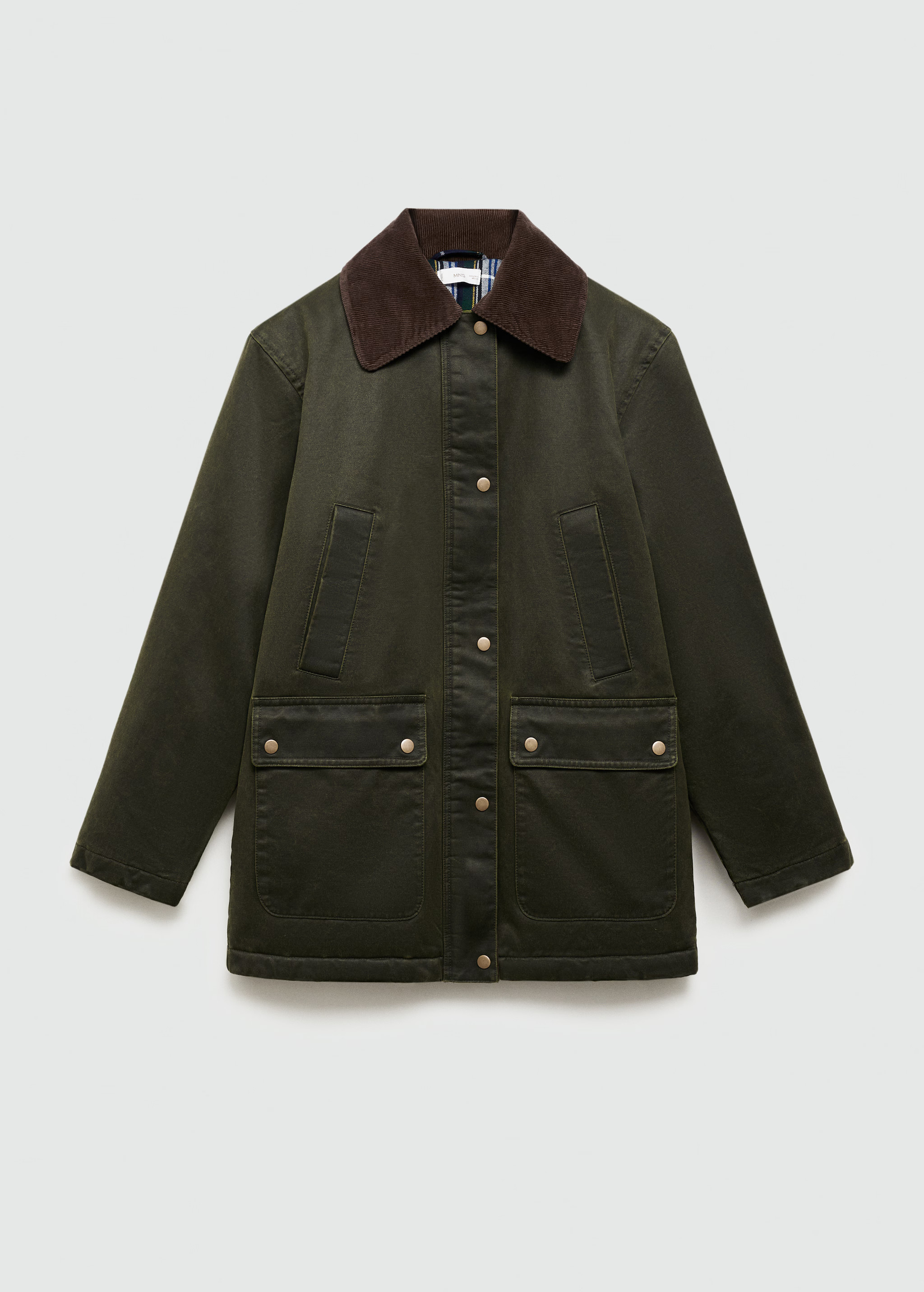 Long waxed-effect parka | MANGO (US)