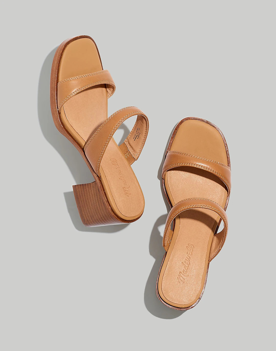 The Saige Double-Strap Sandal in Leather | Madewell