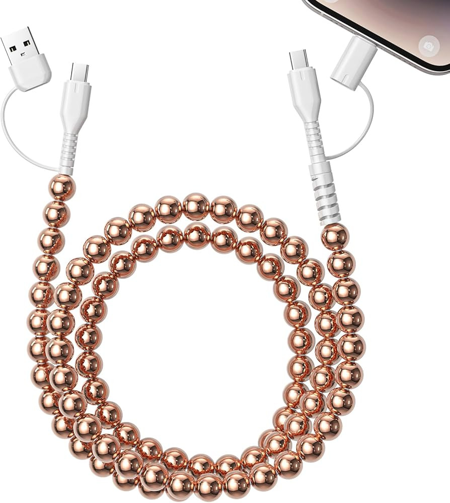 Aolcev 4 in 1 USB C Cable Multi Beaded for iPhone Charger Cord for iPhone 17 16 15 Pro Max 3.3FT ... | Amazon (US)