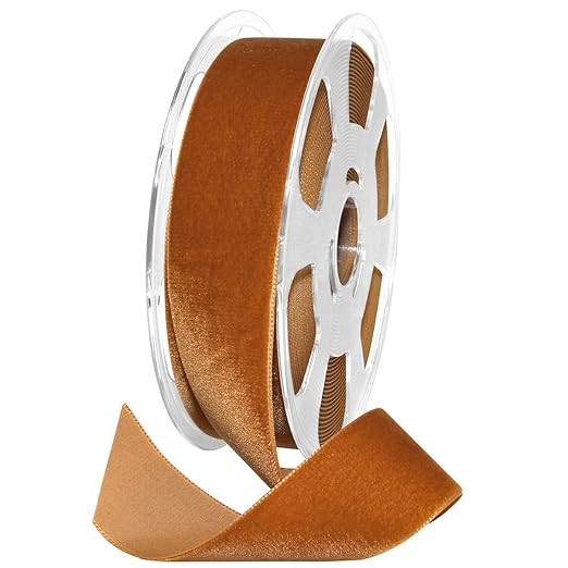 Morex Ribbon Nylon, 1 1/2 inches by 11 Yards, Copper, Item 01240/10-447 Nylvalour Velvet Ribbon, ... | Amazon (US)