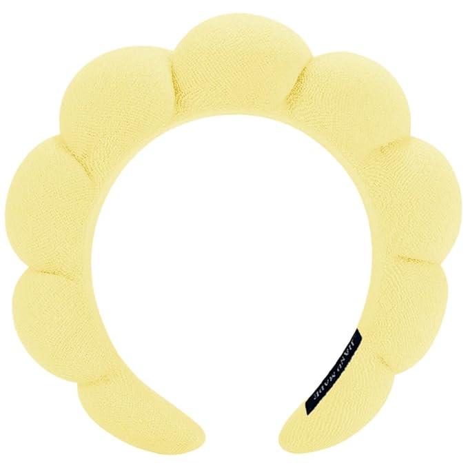 Spa Headbands for Washing Face or Makeup, Sponge Bubble Skincare Headbands, Puffy Terry Cloth Hai... | Amazon (US)