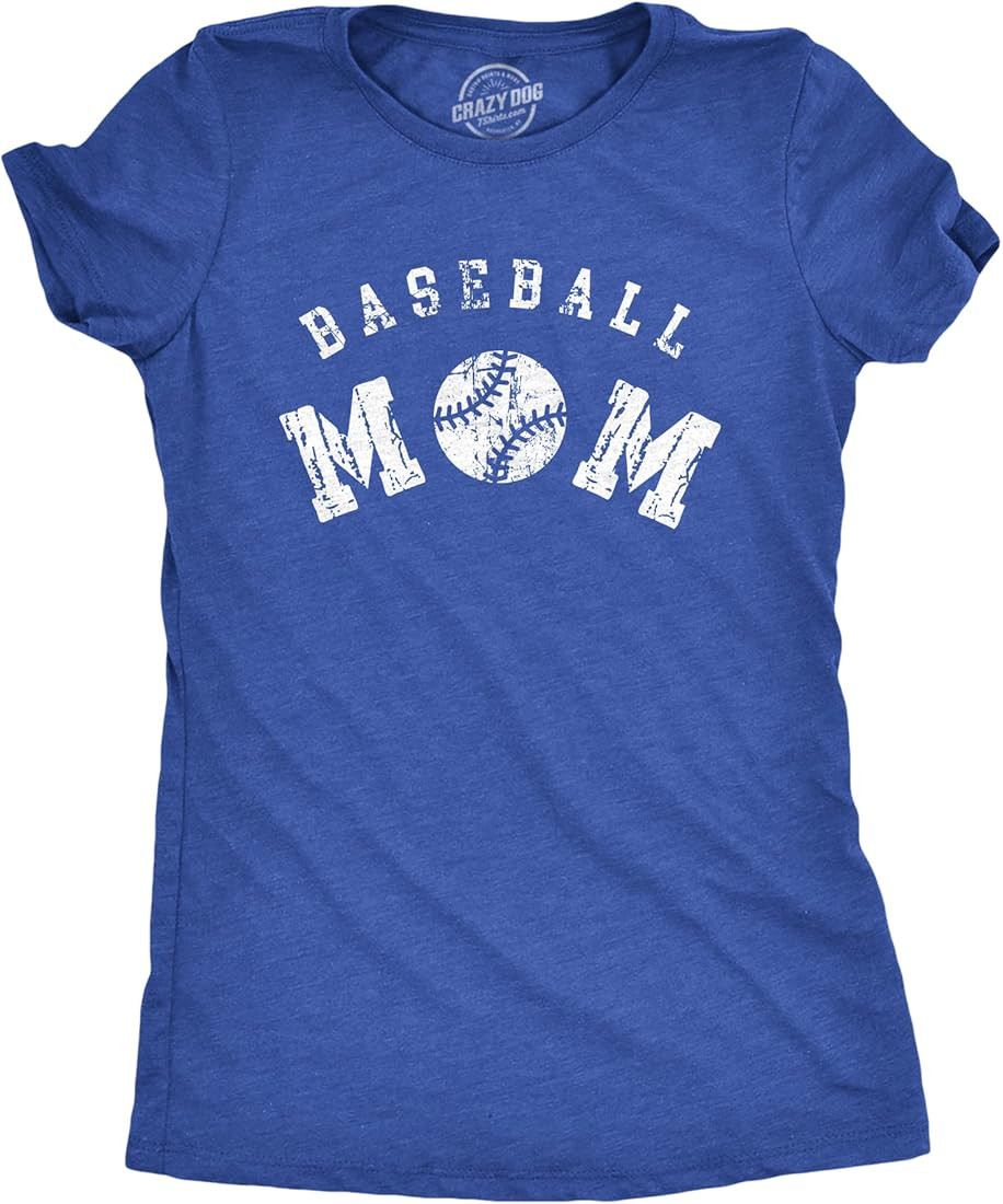 Crazy Dog Womens Funny Mom T Shirts Novelty Sports and Sarcastic Motherhood Tees for Amazing Moms | Amazon (US)