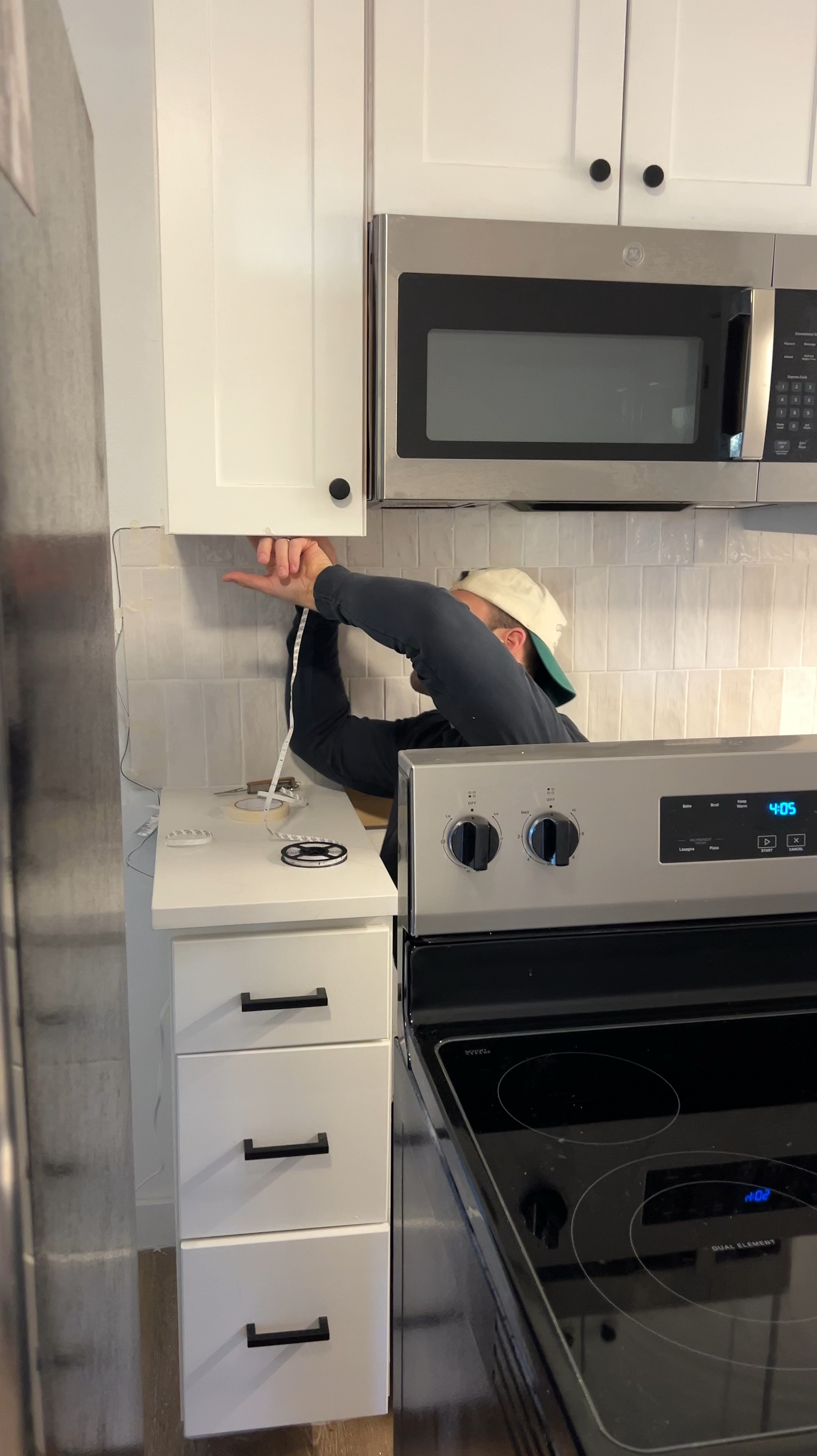 Linking our kitchen under cabinet lighting (plug in) we plugged ours in behind the refrigerator 👏🏼

It’s controlled by remote & you can also adjust the brightness & temperature which was the main selling point 

#LTKSeasonal #LTKHome #LTKFindsUnder100